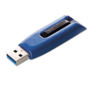 (VER49808)VER 49808 – V3 Max USB 3.0 Flash Drive, 128 GB, Blue by VERBATIM CORPORATION (1/EA)