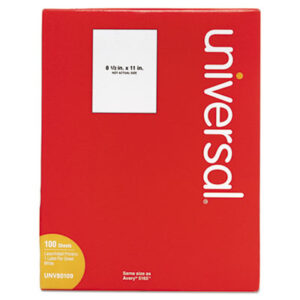 8-1/2 x 11; Address; All Purpose Labels; All-Purpose; Label; Labels; Laser Printer; Laser Printer Labels; Mailing; Permanent; Printer Label; Self-Adhesive Labels; White; Identifications; Classifications; Stickers; Shipping; Receiving; Mailrooms; Universal; ELI26012; BSN26119