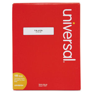 4 x 1; Address; All-Purpose; All-Purpose Labels; Label; Labels; Laser Printer; Laser Printer Labels; Mailing; Permanent; Printer Label; Self-Adhesive Labels; White; Identifications; Classifications; Stickers; Shipping; Receiving; Mailrooms; Universal; ELI26005; BSN26112