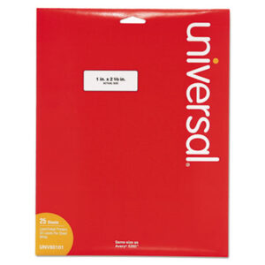 2-5/8 x 1; Address; All Purpose Labels; All-Purpose; Label; Labels; Laser Printer; Laser Printer Labels; Mailing; Permanent; Printer Label; Self-Adhesive Labels; White; Identifications; Classifications; Stickers; Shipping; Receiving; Mailrooms; Universal; ELI26002; BSN26109