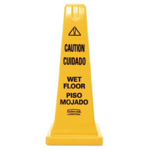 Caution; Caution Sign; Caution Wet Floor; Floor Sign; Janitorial; Janitorial Supplies; Message Sign; Plastic; RUBBERMAID; Safety; Safety & Security; Sign; Signs; Wet Floor; Wet Floor Sign; Yellow; Vehicle; Management; Queuing; Construction; Equipment; Road