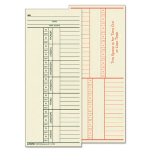 Card; Cincinnati; Payroll; Time; Time Card; Time Card/Clock; Time Clock; Time Clock Cards; TOPS; Weekly; Weekly Time Card; Punch-Cards; Time-Recorders; Hours-Tracking; Employees; Management; Tracker