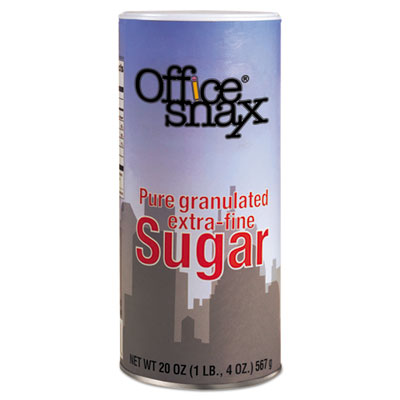 (OFX00019)OFX 00019 – Reclosable Canister of Sugar, 20 oz by OFFICE SNAX, INC. (1/EA)