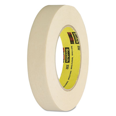 (MMM23212)MMM 23212 – High-Performance Masking Tape 232, 3" Core, 12 mm x 55 m, Tan by 3M/COMMERCIAL TAPE DIV. (1/RL)
