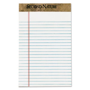 5 x 8 Size; Legal; Legal Pad; Letr-Trim Perforation; Note; Note Pads; Pad; Pads; Perforated; Recycled; Recycled Products; Ruled; Ruled Pad; Second Nature; TOPS; White; Writing; Writing Pad; Tablets; Booklets; Schools; Education; Classrooms; Students