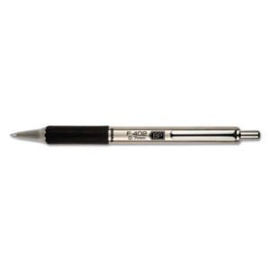 Ballpoint; Ballpoint Pen; Black Ink; F-402; Fine Point; Metallic/Black Barrel; Pen; Pens; ZEBRA; Writing Equipment; Writing Utensil; Writing; Instruments; Utensils; Inkers; Schools; Education; Students