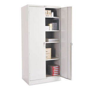 Cabinet; Cabinets; Light Gray; Locking Storage Cabinet; Metal Storage Cabinet; Steel Storage Cabinet; Storage Cabinet; Supply Cabinet; Supply/Utility; Compartments; Closets; Repositories; Depositories; Receptacles; Cubbies; Tennsco