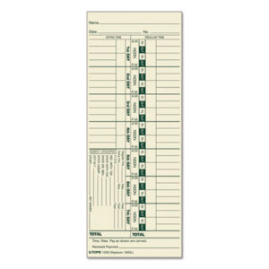 Acroprint; Card; Lathem; Payroll; Time; Time Card; Time Card/Clock; Time Clock; Time Clock Cards; TOPS; Weekly; Weekly Time Card; Punch-Cards; Time-Recorders; Hours-Tracking; Employees; Management; Tracker