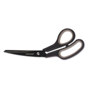 (UNV92022)UNV 92022 – Industrial Carbon Blade Scissors, 8" Long, 3.5" Cut Length, Black/Gray Offset Handle by UNIVERSAL OFFICE PRODUCTS (1/EA)