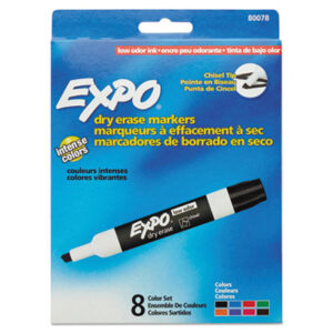 Dry Erase; Dry Erase Markers; Eight-Color Set; EXPO; Markers; SANFORD; Writing; Utensil; Arts; Crafts; Education; Schools; Classrooms; Teachers; Students; SAN80678