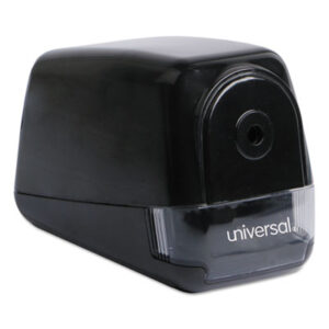 (UNV30010)UNV 30010 – Electric Pencil Sharpener, AC-Powered, 3.13 x 5.75 x 4, Black by UNIVERSAL OFFICE PRODUCTS (1/EA)