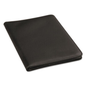 (UNV32660)UNV 32660 – Leather-Look Pad Folio, Inside Flap Pocket w/Card Holder, Black by UNIVERSAL OFFICE PRODUCTS (1/EA)