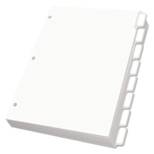 Binder Accessories; Custom Self-Adhesive Tab Labels; Index Dividers; Indexes; Ink Jet/Laser Printers; OXFORD; Rapidex Indexes; Ring Binder Index; Stick-On Tabs; Subject Divider; Tab Divider; Title Inserts; White Tabs; 8 tab; eight tab; Recordkeeping; Filing; Systems; Cataloging; Classification