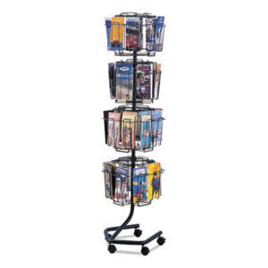 Brochure Display Rack; Brochure Display Racks; Brochure Rack; Brochure Racks; Charcoal; Display; Display Pockets; Display Racks; Files; Floor Stand; Holder; Literature; Literature Racks; Magazine Rack; Pamphlet Display Rack; Pocket; Pockets; Rack; Rotary; SAFCO; Stand; Wire; Wire Rack; Hospitality; Reception; Waiting-Rooms; Lounges; Parlors; Furnishings; Magazines