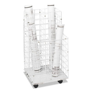(SAF3084)SAF 3084 – Wire Roll Files, 4 Compartments, 16.25w x 16.5d x 30.5h, White by SAFCO PRODUCTS (1/EA)