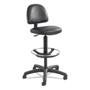 Black; Chair; Drafting/Drawing; Extended Height; Metal-Frame; Precision; SAFCO; Stool; Stools; Swivel; Task; Task Chairs; Vinyl; Seats; Seating; Furniture; Workstations; Office