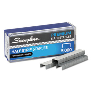 25 Sheet Capacity; 5000 Staples per Box; Half-Strip; Premium; Speedpoint; Staple; Staplers & Staples; Staples; Staples/Staplers; SWINGLINE; Two-Prong; Fasteners; Joiners; Binding; Attachments; Documents; Desktop stapling