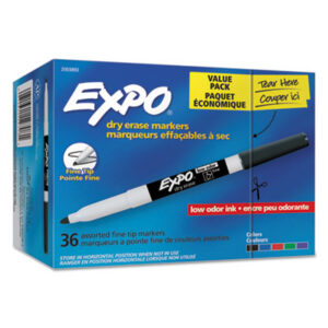 (SAN2003893)SAN 2003893 – Low-Odor Dry Erase Marker Office Value Pack, Fine Bullet Tip, Assorted Colors, 36/Pack by SANFORD (36/PK)