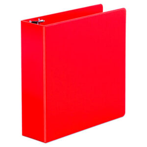 (UNV30409)UNV 30409 – Economy Non-View Round Ring Binder, 3 Rings, 3" Capacity, 11 x 8.5, Red by UNIVERSAL OFFICE PRODUCTS (1/EA)