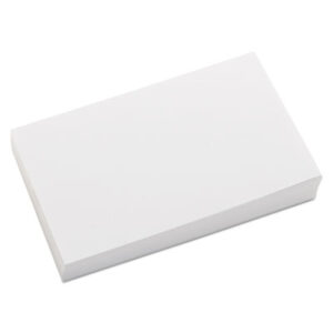 3 x 5 Card Size; White; Cards; Index; Index Card; Recycled Product; Recycled Products; UNIVERSAL; Recordkeeping; Study-Aids; Annotations; Reminders; Summaries; Students; Classrooms; Education; Teachers