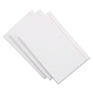 5 x 8 Card Size; White; Cards; Index; Index Card; Recycled Product; Recycled Products; Ruled; UNIVERSAL; Recordkeeping; Study-Aids; Annotations; Reminders; Summaries; Students; Classrooms; Education; Teachers