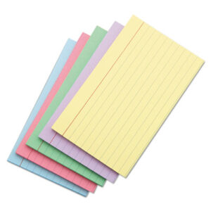 5 x 8 Card Size; Assorted; Cards; Index; Index Card; Recycled Product; Recycled Products; Ruled; UNIVERSAL; Recordkeeping; Study-Aids; Annotations; Reminders; Summaries; Students; Classrooms; Education; Teachers