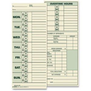 Card; Payroll; Pyramid; Time; Time Card; Time Card/Clock; Time Clock; Time Clock Cards; TOPS; Weekly; Weekly Time Card; Punch-Cards; Time-Recorders; Hours-Tracking; Employees; Management; Tracker