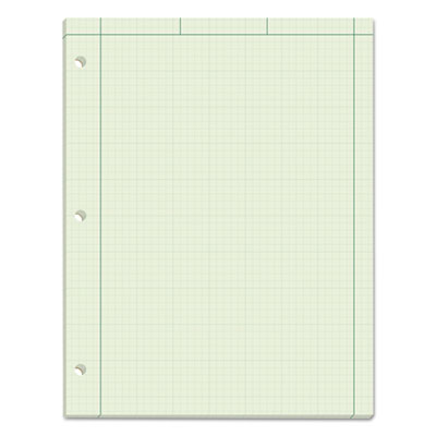 (TOP35510)TOP 35510 – Engineering Computation Pads, Cross-Section Quad Rule (5 sq/in, 1 sq/in), Black/Green Cover, 100 Green-Tint 8.5 x 11 Sheets by TOPS BUSINESS FORMS (1/PD)
