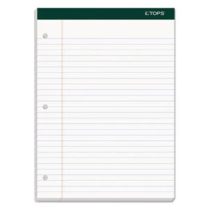 8 1/2 x 11; Docket Pad; Legal; Legal Pad; Legal Rule; Letter Size; Note; Note Pad; Notebook; Pad; Pads; Perforated; Ruled; Ruled Pad; Three-Hole Punched; TOPS; White; Writing; Writing Pad; Tablets; Booklets; Schools; Education; Classrooms; Students