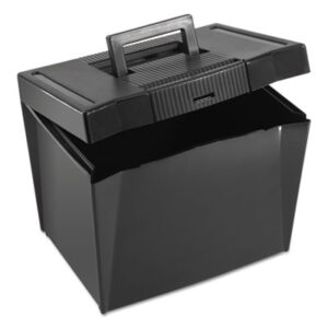 Black; ESSELTE PENDAFLEX; File Boxes; Files; Hanging File Folder; Hanging File Organizer; Hanging Folder; Home; Letter Size; Modular Stacking; PENDAFLEX; Personal; Portable File; Tote File; Storage File Box; Containers; Cartons; Cases; Crates; Storage Boxes