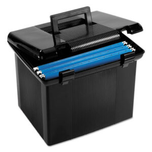 Black; ESSELTE OXFORD; File Boxes; Files; Hanging File Folder; Hanging File Organizer; Hanging Folder; Home; Letter Size; OXFORD; Personal; Portable File; Portafile; Tote File; Storage File Box; Containers; Cartons; Cases; Crates; Storage Boxes