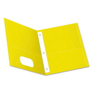 Combination Folders; Cover; Folder; OXFORD; Pocket; Pocket Folder; Pocket Portfolio; Portfolio; Portfolios; Presentation; Presentations; Recycled Product; Recycled Products; Report; Report Cover; Report Covers; Tang Fastener; Tang Fasteners; Yellow; Sleeves; Sheaths; Shells; Storage; Protection