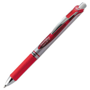 EnerGel RTX; RTX; Gel; Gel Pens; Medium Metal Tip; Pen; Pens; PENTEL; Retractable; Rollerball; Roller Ball; Roller Ball Pens; Red Ink; Energel; Ener Gel; BL77; Writing; Instruments; Utensils; Inkers; Schools; Education; Students