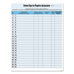 (TAB14541)TAB 14541 – HIPAA Labels, Patient Sign-In, 8.5 x 11, Blue, 23/Sheet, 125 Sheets/Pack by TABBIES (125/PK)