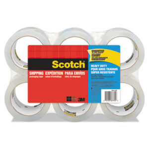 (MMM38506)MMM 38506 – 3850 Heavy-Duty Packaging Tape, 3" Core, 1.88" x 54.6 yds, Clear, 6/Pack by 3M/COMMERCIAL TAPE DIV. (6/PK)