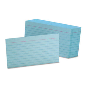 3 x 5 Card Size; Blue; Cards; Index; Index Card; OXFORD; Recycled Product; Recycled Products; Ruled; Recordkeeping; Study-Aids; Annotations; Reminders; Summaries; Students; Classrooms; Education; Teachers