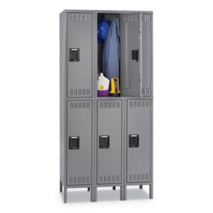 Tennsco; Double Tier Lockers with Legs; Six-Unit Locker; Compartments; Closets; Repositories; Depositories; Receptacles; Cubbies