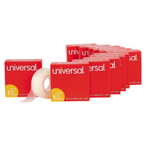 (UNV83412)UNV 83412 – Invisible Tape, 1" Core, 0.75" x 83.33 ft, Clear, 12/Pack by UNIVERSAL OFFICE PRODUCTS (12/PK)
