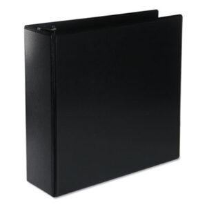 (UNV20751)UNV 20751 – Deluxe Round Ring View Binder, 3 Rings, 3" Capacity, 11 x 8.5, Black by UNIVERSAL OFFICE PRODUCTS (1/EA)