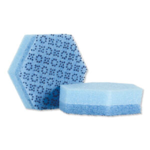 (MMM3000HEX)MMM 3000HEX – Low Scratch Scour Sponge 3000HEX, 4.45 x 3.85, Blue, 16/Carton by 3M/COMMERCIAL TAPE DIV. (16/CT)