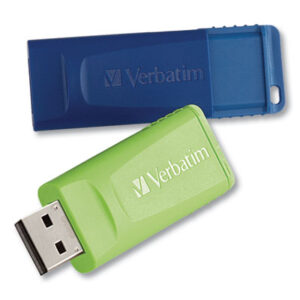 99812; #99812; 64GB Store &apos;N&apos;go USB Flash Drive 2Pk Blue; Green; USB Drive; Store &apos;N&apos; Go USB Drive; 64GB Drive ; 64GB USB; 64GB USB Drive; Capless USB Drive; Capless USB; Retractable USB Drive; Retractable USB