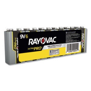 Rayovac; Industrial PLUS Alkaline Batteries; Battery; Batteries; Power; 9V; Electro-Chemical; Cells; DC; Direct-Current; Charge