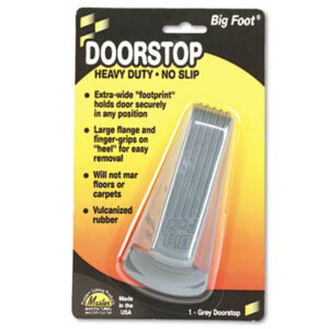 (MAS00941)MAS 00941 – Big Foot Doorstop, No Slip Rubber Wedge, 2.25w x 4.75d x 1.25h, Gray by MASTER CASTER COMPANY (1/EA)
