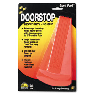 Door; Doorstop; Giant Foot; MASTER CASTER; Safety Orange; Wedge-Style; Props; Supports; Braces; Maintenance; Hardware; Jambs