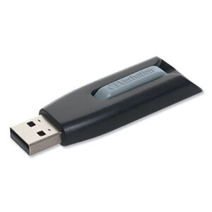 (VER49171)VER 49171 – Store &apos;n&apos; Go V3 USB 3.0 Drive, 8 GB, Black/Gray by VERBATIM CORPORATION (1/EA)