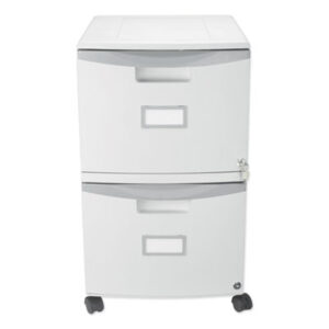 (STX61310B01C)STX 61310B01C – Two-Drawer Mobile Filing Cabinet, 2 Legal/Letter-Size File Drawers, Gray, 14.75" x 18.25" x 26" by STOREX (1/EA)