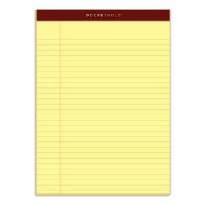 (TOP63950)TOP 63950 – Docket Gold Ruled Perforated Pads, Wide/Legal Rule, 50 Canary-Yellow 8.5 x 11.75 Sheets, 12/Pack by TOPS BUSINESS FORMS (12/PK)
