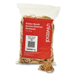 1-lb. Box; Band; Bands; Rubber Band; Rubber Bands; Size 14; UNIVERSAL; Rubberband; Rubberbands; Elastic; Loops; Gum Lackeys; Laggies; Lackas; Mailrooms; Laggy; SPR141LB; BSN15731