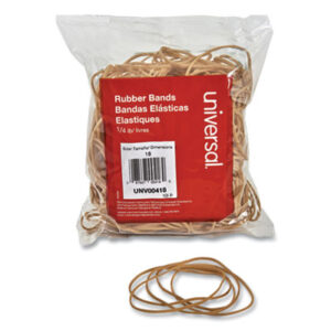 1/4-lb. Box; Band; Bands; Rubber Band; Rubber Bands; Size 18; UNIVERSAL; Rubberband; Rubberbands; Elastic; Loops; Gum Lackeys; Laggies; Lackas; Mailrooms; Laggy; SPR1814LB