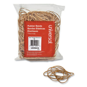 1/4-lb. Box; Band; Bands; Rubber Band; Rubber Bands; Size 16; UNIVERSAL; Rubberband; Rubberbands; Elastic; Loops; Gum Lackeys; Laggies; Lackas; Mailrooms; Laggy; SPR1614LB